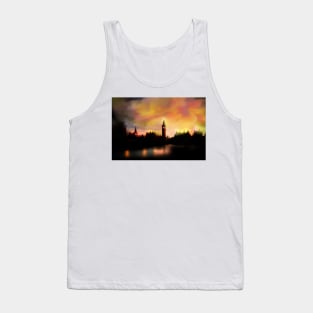 London THAMES. Scenic drawing. UK Capital. Tank Top